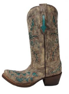 Lucchese Women's Handcrafted 1883 Desert Plato Turquoise Inlay Cowgirl Boot Snip Womens Lucchese Cowboy Boots Shoes