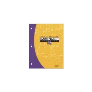 Saxon Math Homeschool 8/7 with Prealgebra Tests and Worksheets 3rd (third) Edition by Stephen Hake, John Saxon published by Saxon Publishers (2005) Books