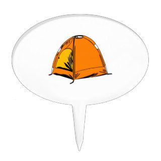 Camping Tent Cake Toppers