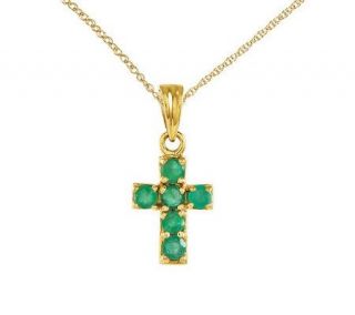 Choice of Gemstone Cross Pendant with 18 Chain, 14K Gold —