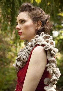 spiral crochet knitted scarf by samantha holmes