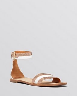 MARC BY MARC JACOBS Flat Ankle Strap Sandals   Snake Embossed Stripe's