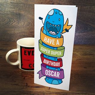 super duper birthday card by a is for alphabet