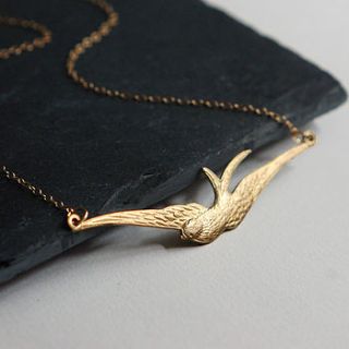 bird in flight necklace by maria allen boutique