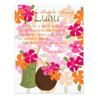 Tiki Blossoms Personalized Invite