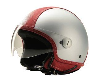Piaggio Copter Helmet Light Gray/Red L Automotive