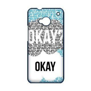 Funny Okay The Fault in Our Stars Quotes HTC ONE M7 Case Cell Phones & Accessories