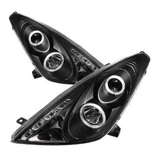 Toyota Celica 00 01 02 03 04 05 Halo LED Projector Headlights   Black (Pair) Automotive