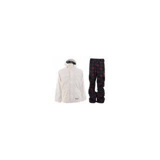 Burton Ice Wizard Jacket Bright White w/ Burton Poacher Pants True Black Native jacket pkg 741