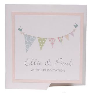 bunting wedding stationery collection by dreams to reality design ltd