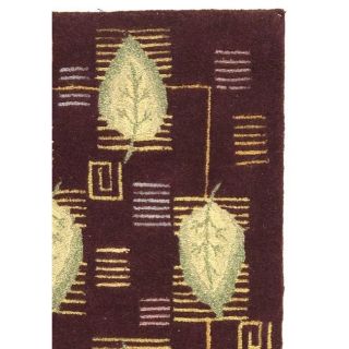 Handmade Foliage Violet Wool Rug (8'3 x 11') Safavieh 7x9   10x14 Rugs