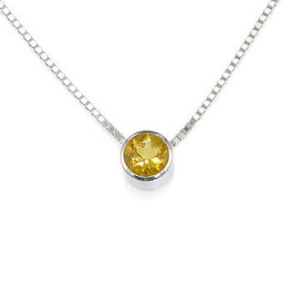 citrine necklace november birthstone by lilia nash jewellery