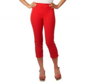 Isaac Mizrahi Live 24/7 Stretch Cropped Pull On Pants —