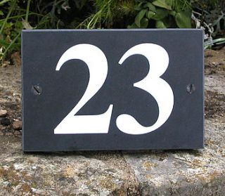 personalised slate number sign by england signs