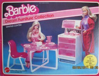 Barbie Dream Furniture Collection   DINING CENTER w 4 Pieces of Furniture & 49 Accessories (1982 Mattel Hawthorne) Toys & Games