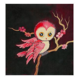 Sweet Red Owl Posters