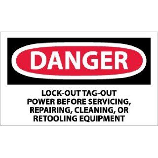 LOCK OUT/TAG OUT POWER BEFORE  Industrial Lockout Tagout Tags