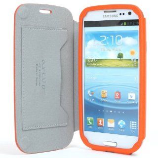 Slim PU Leather Case with Magnetic Closure for Samsung Galaxy S3 (ARV GS303 OR) Cell Phones & Accessories