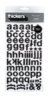 American Crafts Thickers Foam Letter Stickers, Subway Black