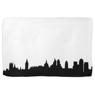 London skyline silhouette cityscape hand towel