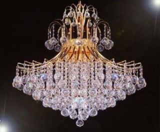 French Empire Crystal Chandelier Chandeliers Lighting H30" X W24"    