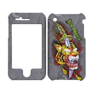 Apple iPhone 3G/ 3GS  Rebel Spirit Samurai Tiger with rubberized finish  Snap On Cover, Hard Plastic Case, Face cover, Protector   Retail Packaged Cell Phones & Accessories
