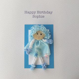 personalised doll gift card by dribblebuster