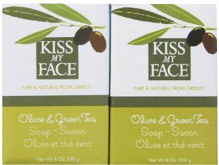 Kiss My Face Olive & Green Tea Bar Soap (1x8Oz)  Bath Soaps  Beauty