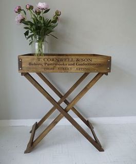 wooden butler's tray table by cooper rowe vintage living