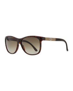 Gucci Runway Style Round Sunglasses, Rose
