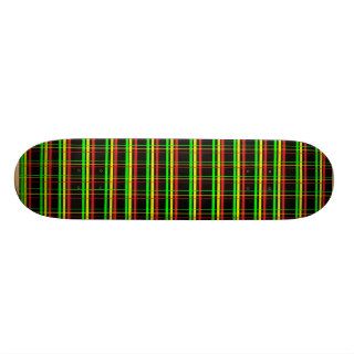 Rasta Plaid Deck Custom Skateboard