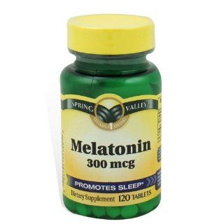 Spring Valley   Melatonin 300 mcg, 120 Tablets Health & Personal Care