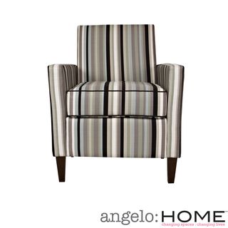 angeloHOME Sutton Mid Century Black Stripe Chair ANGELOHOME Chairs