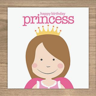 princess birthday card by showler and showler