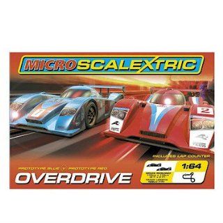 HORNBY 164 MICRO SCALEXTRIC OVERDRIVE PROTOTYPE CAR RACING SET G1064 BOYS TOYS Toys & Games