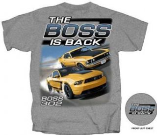Ford Mustang The Boss is Back Design Boss 302 Adult T Shirt large Clothing