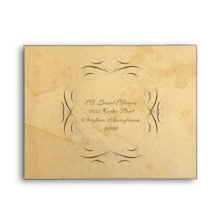 Tea Stained Vintage Wedding 1   Matching Envelopes