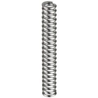 Stainless Steel 302 Compression Spring, 0.18" OD x 0.032" Wire Size x 1.25" Free Length (Pack of 5)