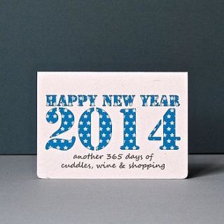 personalised favourite things new year card by ruby wren designs