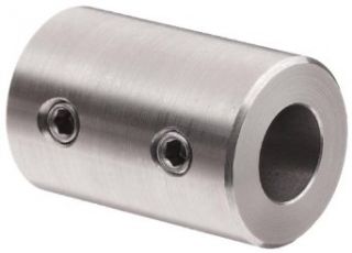 Climax Metal RC 025 S Coupling, Stainless Steel Grade 303, 1/4" Bore, 1/2" OD, With 10 32 x 1/8 Set Screw Shaft Coupler