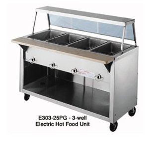 Duke E304 25PG 2081 60 in Hot Food Unit w/ 4 Sealed Wells, Paint Grip Body & Shelf, 208/1 V, Each Kitchen & Dining