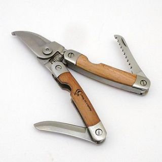 beech wood folding pocket secateurs by liberty bee