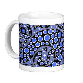 Electric Blue Squiggles Coffee Mug