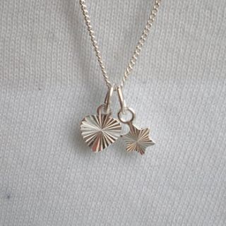 heart and star pendant necklace by lullaby blue