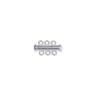 Three Strand Plunger Clasp 22x12mm Sterling Silver (1 Pc)