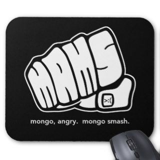Mongo Angry Mongo Smash Fist Logo Mouse Pad