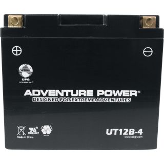UPG Sealed Motorcycle Battery — 12V, 10 Amps, Model# UT12B-4  Motorcycle Batteries