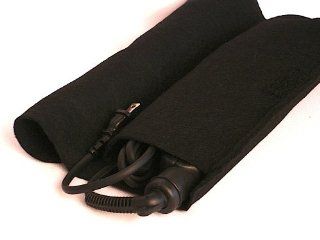 Heat resistant Plain Black Felt Dual purpose Travel Mat and Pouch for Flat Irons Beauty