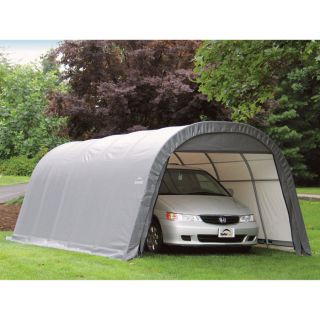 ShelterLogic AutoShelter RoundTop Portable Garage — Gray, 20ft.L x 12ft.W x 8ft.H, Model# 62780  Round Style Instant Garages