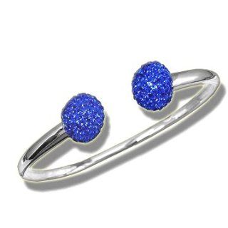 Ashley Arthur .925 Silver Sapphire Crystal Sphere Bracelet Made with Swarovski Elements Jewelry